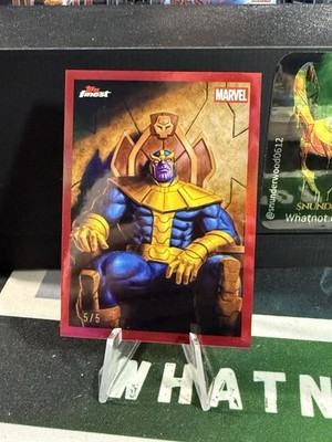 2026 Topps Finest Fantastic Four Thanos Red Refractor 5/5 Topps Original TO-10