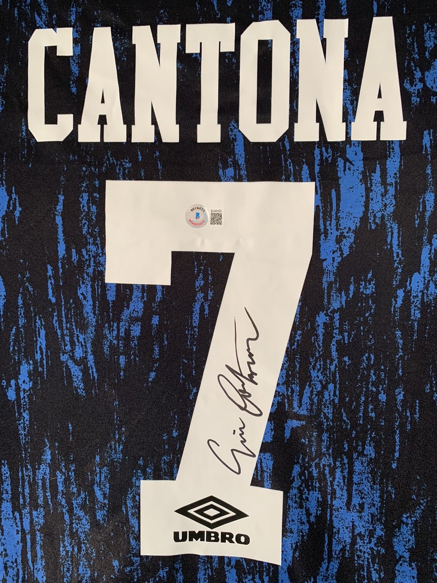 Eric Cantona Signed Autographed Manchester United 1992/93 Away