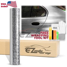 Chrome Mosaic Silver Car Vinyl Wrap Sticker Decal Sheet Film Disco Bubble Free