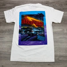 Vintage In N Out Shirt Mens Small White Short Sleeve Double Sided 90s Y2K Burger