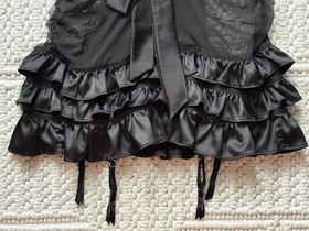 Victoria's Secret Sexy Little Things Women's Black Ruched Lingerie Garter Sz 36B