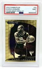 2022-23 Panini Flux KAWHI LEONARD Vinyl Prizm Titan One Of One 1/1 Gold PSA 9