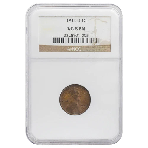 1914-D Wheat Cent VG8 BN NGC