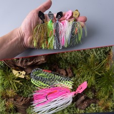 5Pcs Fishing Lure Chatter Bait Spinner Blade Bass Pike Jig Dancer Wobbler Set