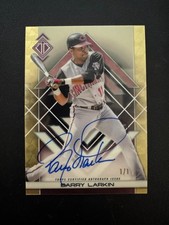 2025 Topps Transcendent Barry Larkin 1/1 SuperFractor Icons Chrome On-Card Auto