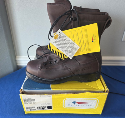 Belleville 330ST Steel Toe Flight Boots Mens 8.0 W Brown Leather USA New in Box