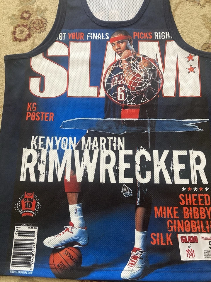 Mitchell & Ness SLAM Kenyon Martin Jersey New Jersey Nets Tank Top Small New - Image 2 of 4