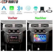 9'' Für VW Caddy 2003-2020 4G+64GB Carplay Android 15 Autoradio Navi WIFI FM Kam