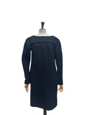 Chanel Black Wool Structured Dress Size 40 fits M 