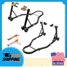 Motorcycle Stand Lift Combo Front Fork Rear Swingarm U+L Spool 850lbs