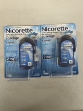 Lot of 2 Nicorette 2mg Ice Mint Nicotine Lozenges 20ct, EXP 12/26