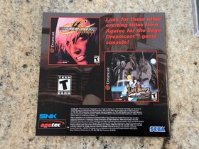 Sega Dreamcast SNK Video Game - Fatal Fury: Mark of the Wolves