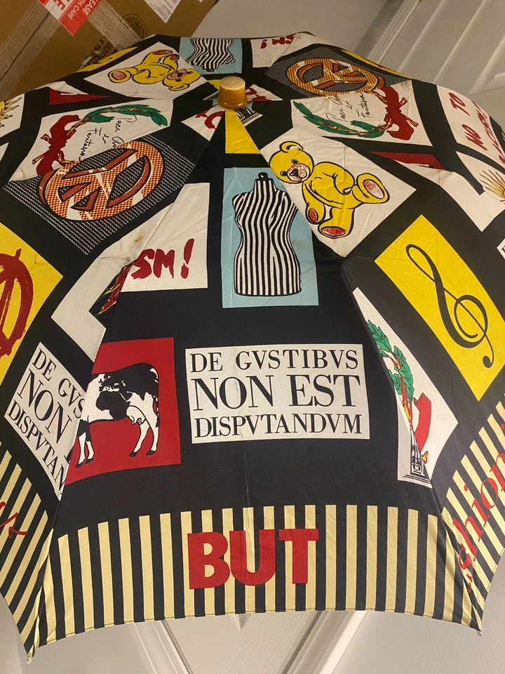 !!!RARE!!! GIANNI VERSACE + MOSCHINO Umbrella Anarchy Pacific Music Treble Clef - Image 4 of 4
