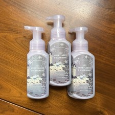Bath  Body Works Snowflakes Cashmere Foaming Hand Soap, 8.75 Oz, Pack of 3 New