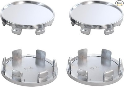 4PCS Car Wheel Center Caps, ABS Snap-in Rim Center Hub Caps Cove Color: Silver