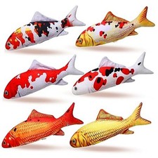 6 Pcs 12 Inch Fish Plush Toy Pillow Fish Stuffed Animal Soft Classic Style