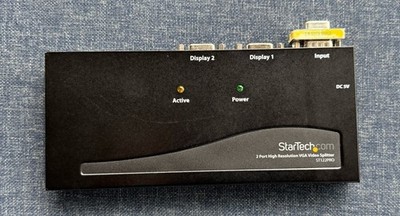 StarTech Star Tech 2 Port High Resolution VGA Video Splitter 350 MHz ST122PRO