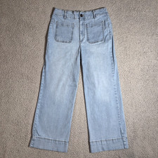 Bagatelle Jeans Womens 30 (Fits 28x26) Wide Leg Cropped Patch Pocket Boho Casual