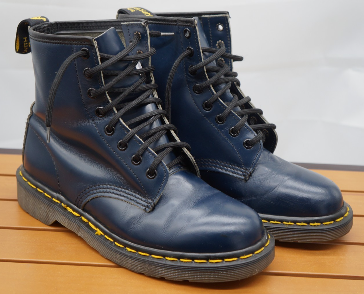 Dr Martens 1460 Vintage 90s Made in England boots Blue 8 eyelets