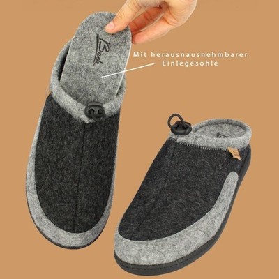 Beck 7157 Max  Hüttenschuhe Soft-Filz-Hausschuhe Clogs Pantoletten Gr. 43-47