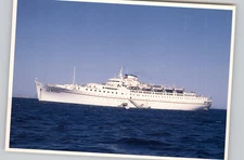 M.V. La Palma Ship Patmos Greece 1994 Postcard