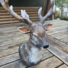 Hirschkopf Hirsch Deko 26cm Weihnachtsdeko Landhaus Hirsch Geweih Alpstyle Büste