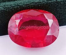 IGL Certified 33.80 Carat Natural Burma Red Ruby Oval Shape Loose Gemstone 5JSD