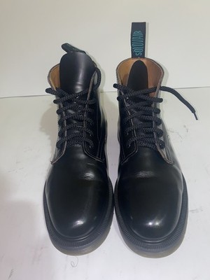 Solovair 6Eye Astronaut Boots Vintage Black Leather Made in Eng UK 6 US M 7 W 8