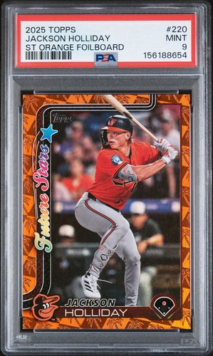 2025 Topps Jackson Holliday ST Orange Foilboard /25 PSA 9 #220