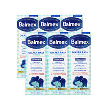 6 Pack Balmex Zinc Oxide Diaper Rash Cream 4Oz Each