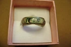 VINTAGE .925 STERLING SILVER HECHO MEXICO ABALONE  SIZE 7.5 RING UNISEX  BAND