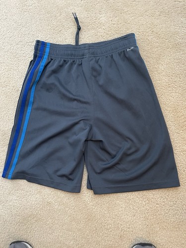 Adidas Boy’s - SZ Medium -Grey Blue Pocketed Athletic Shorts - Picture 2 of 8