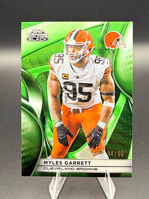 Topps Chrome Black Green Refractor Myles Garrett Browns 2024 #26 94/99