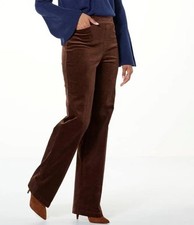 DG2 by Diane Gilman Stretch Velvet PullOn Trouser Size 6 Brown NEW