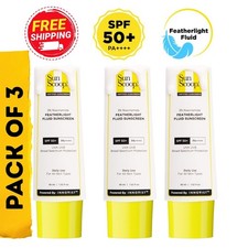 3X SunScoop 3 Niacinamide Fluid Sunscreen SPF 50 Reduces Pigmentation 45ml 