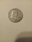 1954  Ben Franklin US Half Dollar, 90% Silver, Circulated
