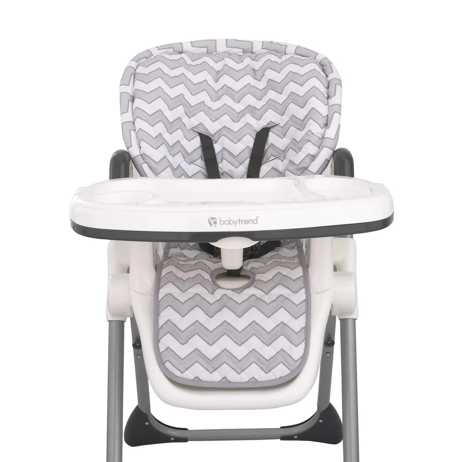 – Soft Gray and White Chevron High Chair Pad | Easy to Install Replacement Cu...