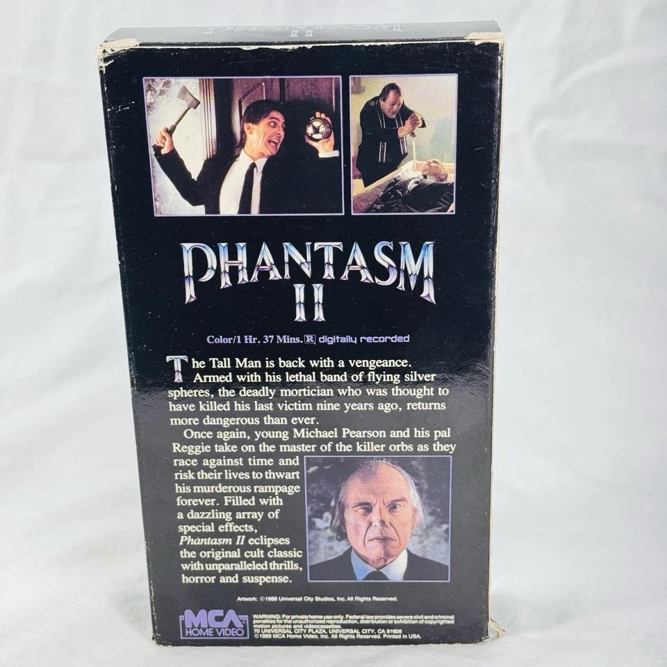 Phantasm II (VHS, 1988) Don Coscarelli Film, Graveyard, Supernatural, Mystery - Image 2 of 4
