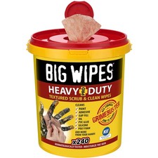 Big Wipes Pro  Heavy Duty Industrial Textured Scrubbing Wipes - Bucket of...