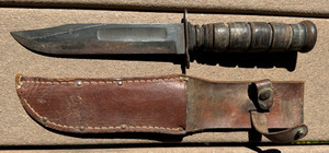 WWII WW2 Military KABAR Mark II USN US Navy Fighting Knife