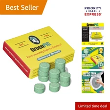 Powerful Septic Treatment Pods - 12 Easy Flush Enzymes for 500-1500 Gallon Tanks