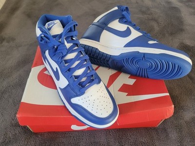 Nike Men's Dunk High Retro SE Shoes Blue/White. Tried On, But NOT Worn.