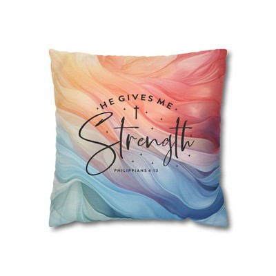 He Gives Me Strength pillowcase | Christian scripture decor, Philippians 4:13