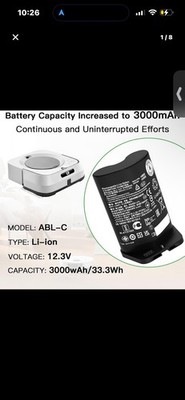 Upgraded 3000mAh ABL-C Battery Replacement for iRobot Braava Jet M6