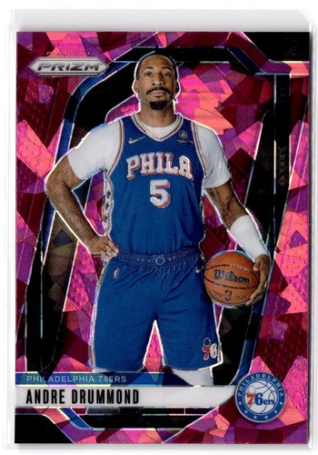 2024-25 Panini Prizm Andre Drummond #18 Prizms Pink Ice Philadelphia 76ers - Picture 1 of 2
