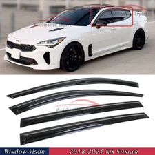 For 2018-2023 Kia Stinger KDM Wavy Mugen Style Window Visor Rain Guard Deflector