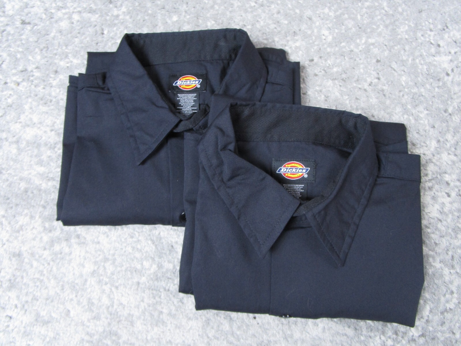 Dickies Dress Shirt Men Small [Packs of 2) Torrance Memorial Black Short Sleeve