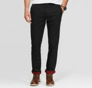 slim flannel lined pants