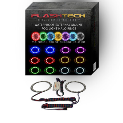 External LED Fog Light Halo Ring RGB Multi-Color Kit for Ford Transit Connect