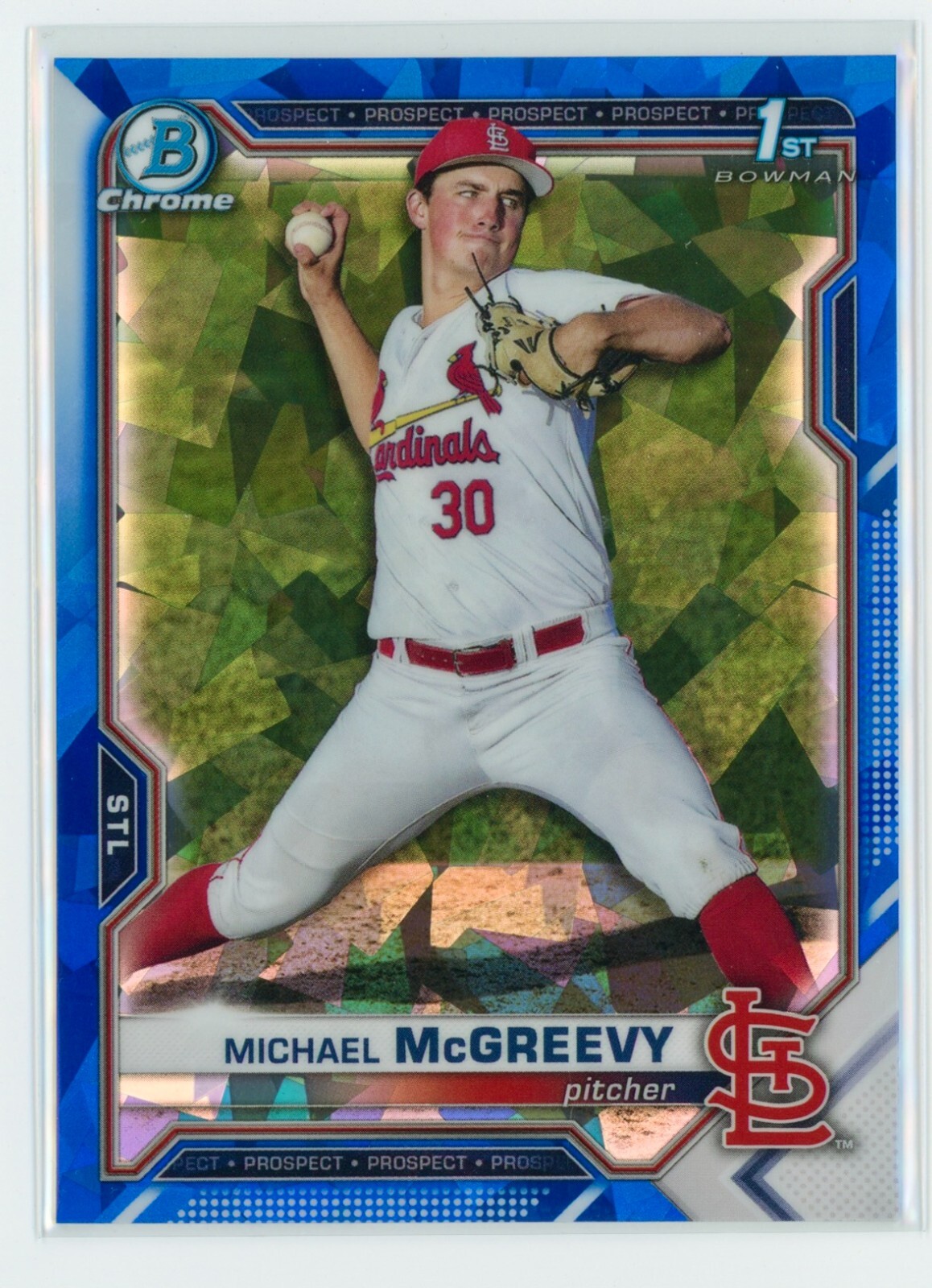 2021 Bowman Chrome Draft Sapphire Michael McGreevy - BDC-91 (E)
